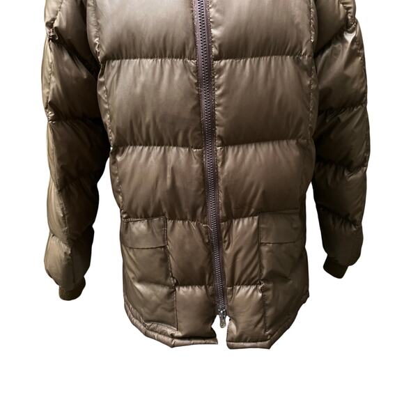 VTG Orvis Waterfowler Puffer Jacket XL Brown Goose Down Filled Hunting Outdoor - Picture 4 of 12